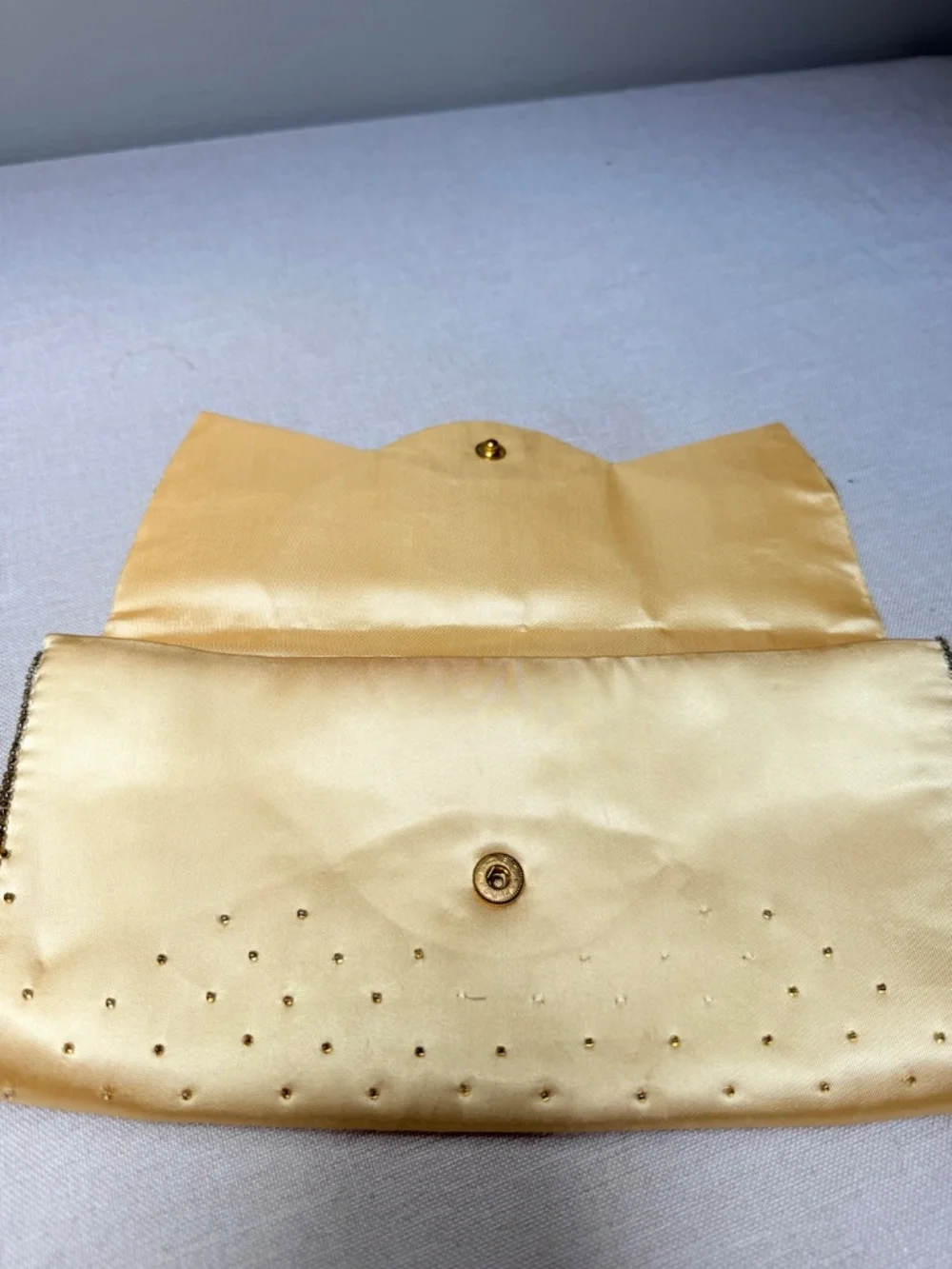 Vintage Art Deco Style Gold La Regale Beaded Clutch Evening Bag